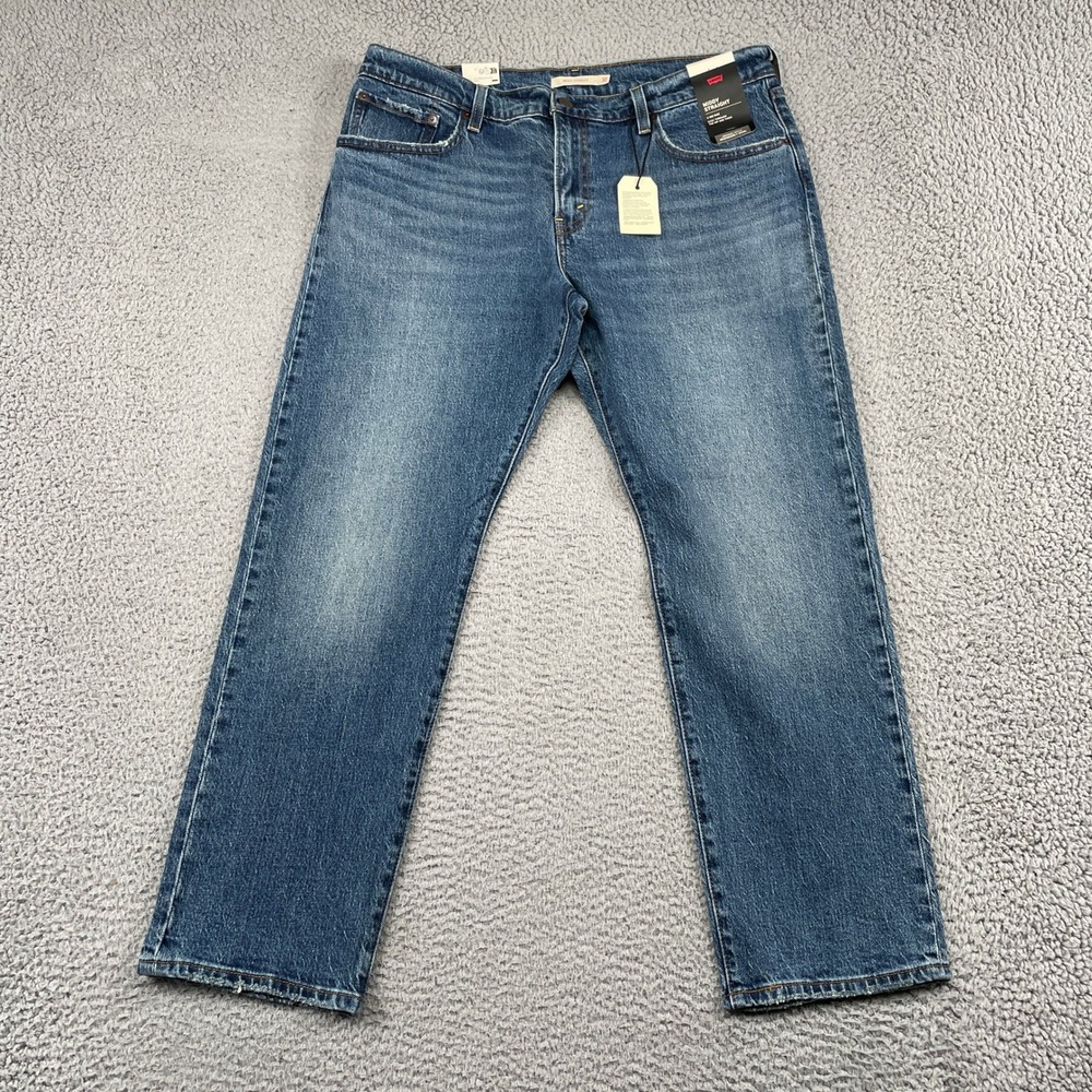 Levi's Premium Jeans Womens 32 Blue Middy Straight Mid Rise Stretch Denim